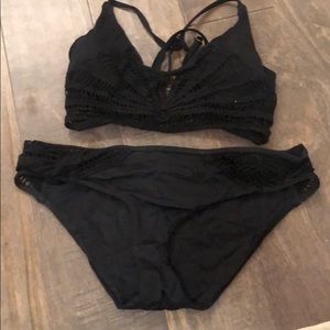 Becca black crochet bikini